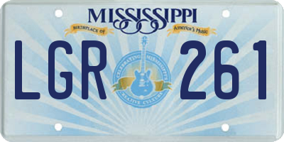 MS license plate LGR261