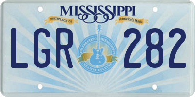 MS license plate LGR282