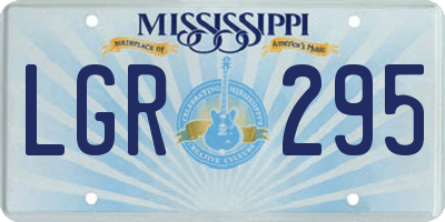 MS license plate LGR295