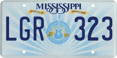 MS license plate LGR323