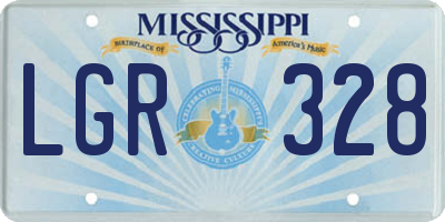MS license plate LGR328