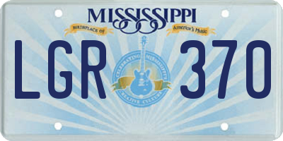 MS license plate LGR370