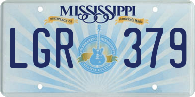 MS license plate LGR379