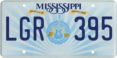 MS license plate LGR395