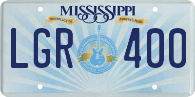 MS license plate LGR400