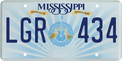 MS license plate LGR434