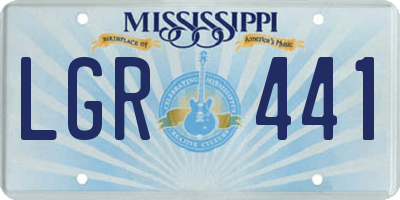 MS license plate LGR441