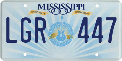 MS license plate LGR447