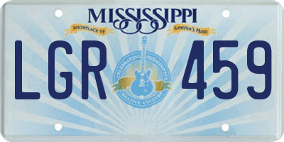 MS license plate LGR459