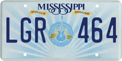 MS license plate LGR464