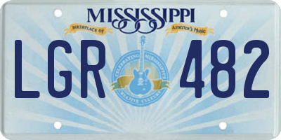 MS license plate LGR482