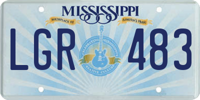 MS license plate LGR483