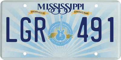 MS license plate LGR491