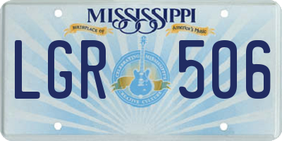 MS license plate LGR506