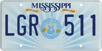MS license plate LGR511