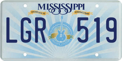 MS license plate LGR519