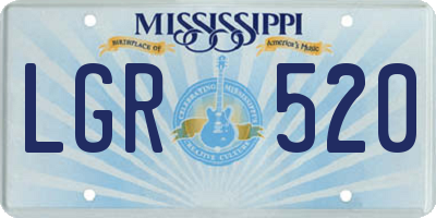 MS license plate LGR520