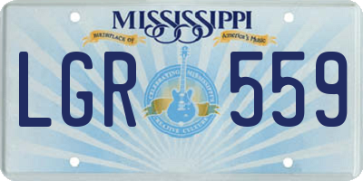 MS license plate LGR559