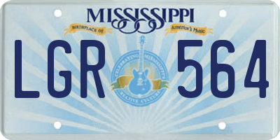 MS license plate LGR564