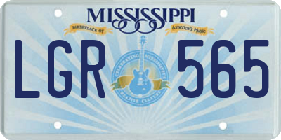 MS license plate LGR565