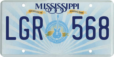 MS license plate LGR568