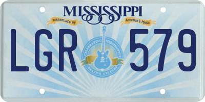 MS license plate LGR579