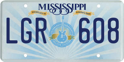 MS license plate LGR608