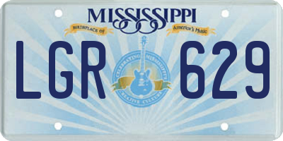 MS license plate LGR629