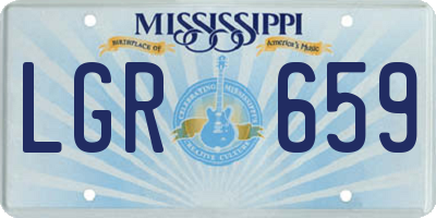 MS license plate LGR659