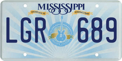 MS license plate LGR689