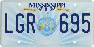 MS license plate LGR695