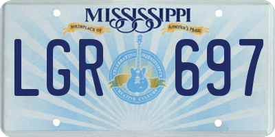 MS license plate LGR697