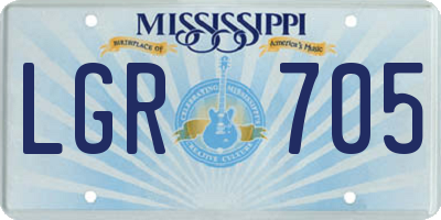 MS license plate LGR705