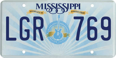 MS license plate LGR769