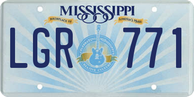 MS license plate LGR771