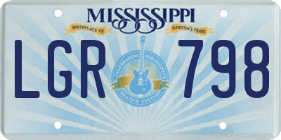 MS license plate LGR798