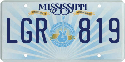 MS license plate LGR819