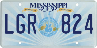 MS license plate LGR824