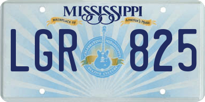MS license plate LGR825