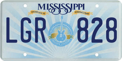MS license plate LGR828