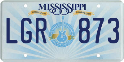 MS license plate LGR873