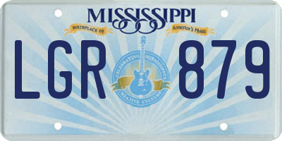 MS license plate LGR879