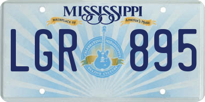 MS license plate LGR895