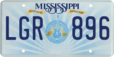 MS license plate LGR896