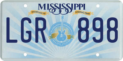 MS license plate LGR898