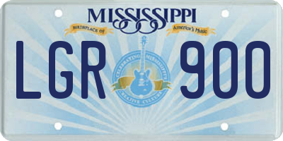 MS license plate LGR900