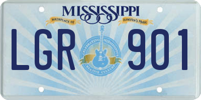 MS license plate LGR901