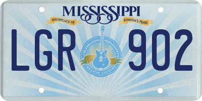 MS license plate LGR902