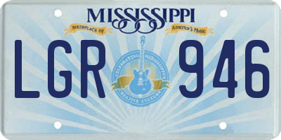 MS license plate LGR946