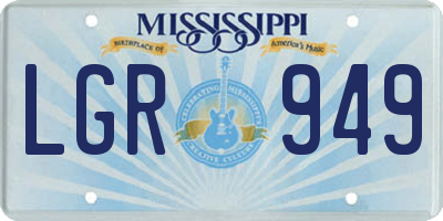 MS license plate LGR949